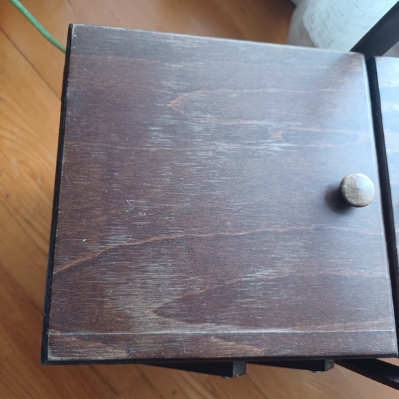 Vintage Accordion Wooden Sewing Box, 3 Tier - Picture 15 of 16